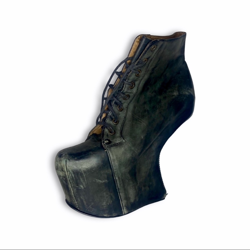 Black Platform Jeffrey Campbell Night Walker Booties